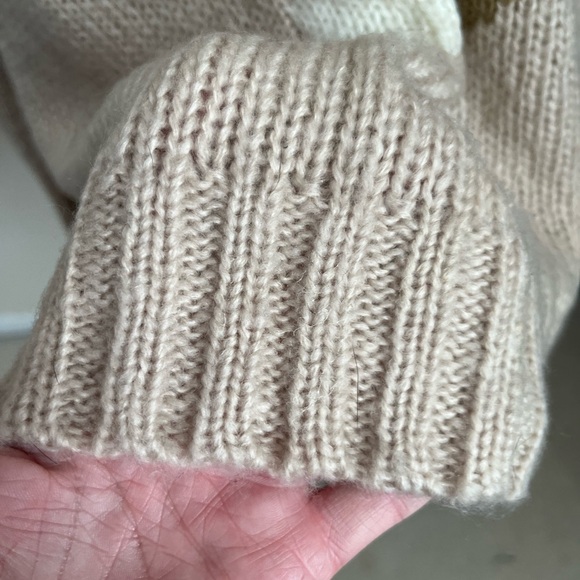 Wooden Ships Skull Design Beige Open Knit Sweater, size XL - Picture 7 of 10